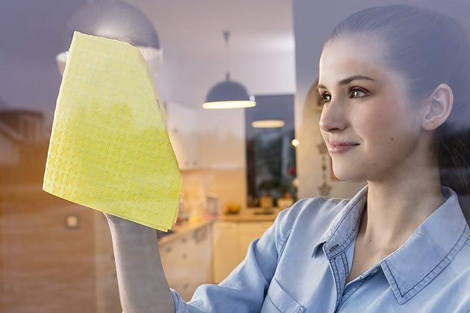 Vileda Actifibre Cloth for Cleaning Glass – Yellow