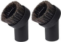 2PCS Black Round Vacuum Brush 1.25" Horse Hair Dust Brush 1 1/4" Vacuum Cleaner Duster Sweeper Accessory for Cleaning Vacuum Blinds Upholstery Rug Hard Small Spaces Soft Bristle