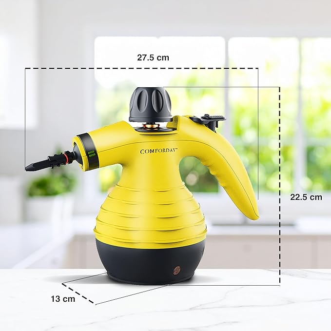 Comforday Handheld Steam Cleaner, Pressurized Portable Steam Cleaner with 9-Piece Accessories, Steamer for Cleaning Upholstery, Car Seats & Floors