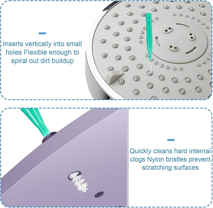 70pcs Shower Head Cleaning Tools, Including 20 Cleaning Brushes & 50 Shower Hole Brushes Unclogger Accessory for Small Holes Faucets Nozzles Sink Gaps