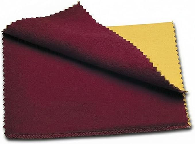 Cadie Silver Polishing Rouge Cloth - 100% Treated Reusable Cotton Cleaning Cloth For Gold Jewelries Platinum and Silverware - Restore Shines & Remove Tarnish for Jewelry | 10 x 12 Inches - 1 Pack