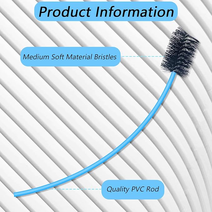 4 PCS Condensate Flexible Drain Brush, 15.7 in Nylon and PVC Drain Line Cleaning Brush, Keep Condensate Traps Clean, for AC Condensate Trap, Dirt Clean Condensate Drain Trap
