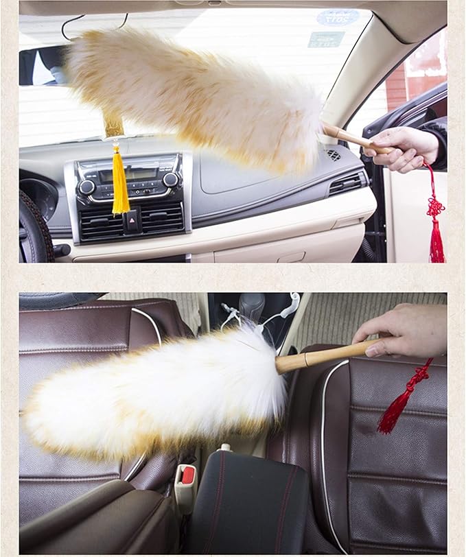 dusters for cleaning, Set Feather Duster Household Lambswool Duster, Multifunction Wool Duster with Comfortable Handle, Lambswool Duster for Cleaning Keyboard and Furniture Handle Dusters ( Color : C