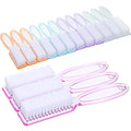 Patelai 15 Pieces Nail Brush Handle Grip for Cleaning Fingernails Toes Scrub Manicure Pedicure(Fresh Colors)