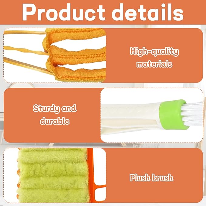 6-Pack Dusting Brushes for Window Blinds, Blinds Cleaner Tool, Mini Blind Cleaner, Window Blind Cleaner,Fabric Cleaning Brushes for Home