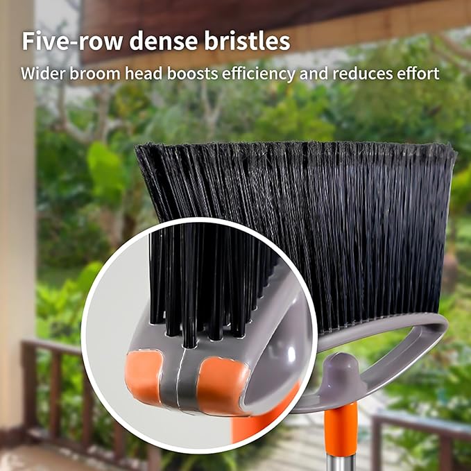 Professional-Grade Heavy-Duty Broom, a Versatile Cleaning Tool for Yards, garages, Shopping malls, Kitchens, Offices, and pet Hair cleanup.