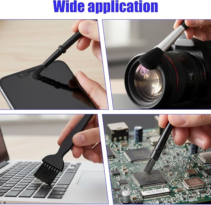 8 Pcs Mini Keyboard Cleaning Brushes Kit, Anti Static Electronic Dust Cleaning Brushes with PP Handle and Nylon Bristles, Keyboards Cleanings Brush for Computer Keyboard and Small Spaces