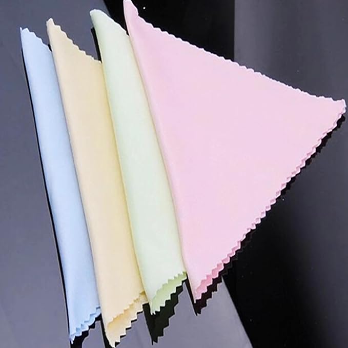 100pcs Microfiber Glasses Cleaning Cloth Fiber Material for Wiping Glasses Camera Lens and Mobile Phone 5.1 * 5.1 inch
