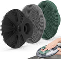 Silicone Sponge 3 Pack, BEAUTAIL Non-Scratch Scrub Sponges, for Washing Dishes and Cleaning Kitchen, Long Lasting and Reusable Dishwashing Scrubber, Suction Up Hang Designed, Black+Olive Green+Gray