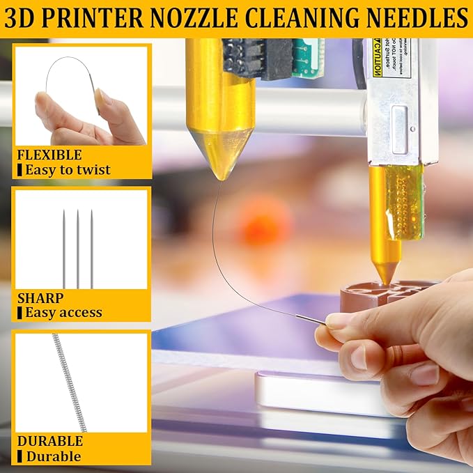 Ender 3 Nozzles 0.4MM,20Pcs 3D Printer Brass Hotend Nozzles with 16Pcs 3D Printer Nozzle Cleaning Kit,3D Printer Toos for Creality Mk8 Ender 3/Ender 3 Pro Upgrades/Ender 3 V2,3D Printer Accessories