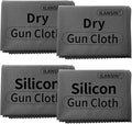 Silicon Gun Cloth 12'' ×12'' Gun Cleaning Cloths Lint Free - Gun Cleaning Wipes with Silicon Gray Gun Cleaning Rags for Gun Cleaning/Polishing Silicon Rags/Rust Wipes