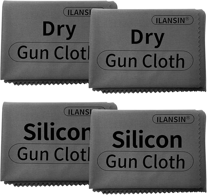 Silicon Gun Cloth 12'' ×12'' Gun Cleaning Cloths Lint Free - Gun Cleaning Wipes with Silicon Gray Gun Cleaning Rags for Gun Cleaning/Polishing Silicon Rags/Rust Wipes