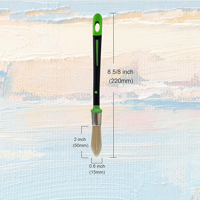 Small Paint Brush for Touch Ups, Trim Stain Brush for Sash, Baseboards, House Wall Corners and Art Application, One Singe Size 0.6-inch (15mm)