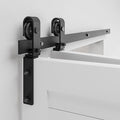 60" Bi-Folding Sliding Barn Door Hardware Track Kit,Smoothly&Quietly,Side Mounted Black Roller,Easy Install,Door Not Included [Fit Double 28" Bifold Doors]