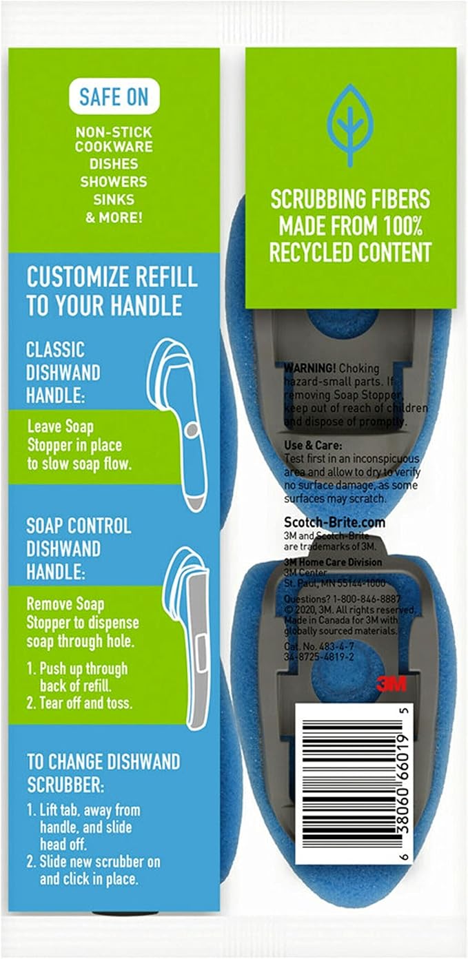 Scotch-Brite Non-Scratch Dishwand Refills, 4 Refills