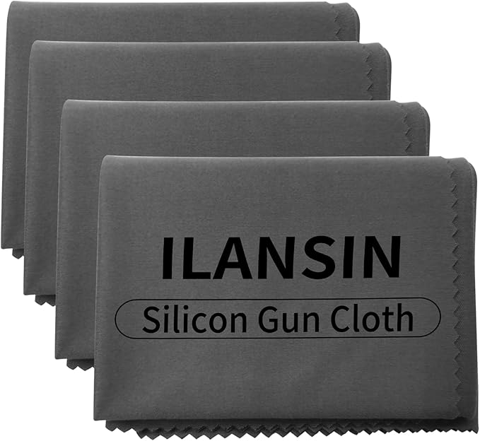 Silicon Gun Cloth 12'' ×12'' Gun Cleaning Cloths Lint Free - Gun Cleaning Wipes with Silicon Gray Gun Cleaning Rags for Gun Cleaning/Polishing Silicon Rags/Rust Wipes