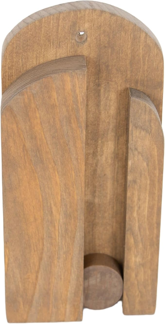 Lehman's Amish Handcrafted Broom Holder, Wall-Mount Wooden Storage Solution for Corn Brooms, Fireplace Brooms and More, Stained Finish