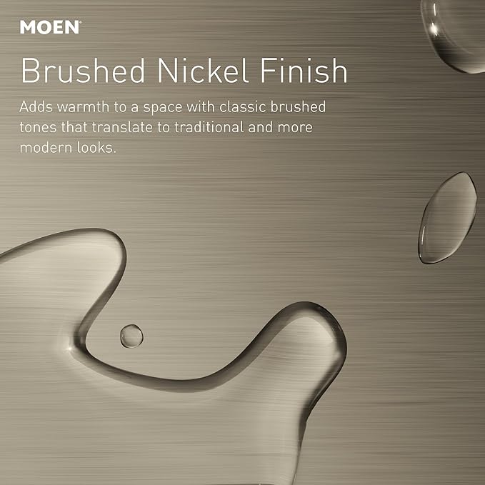 Moen Preston Collection Brushed Nickel 18-Inch Single Bathroom Towel Bar, DN8418BN (Pack of 2)