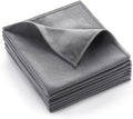 8 Pack Microfiber Screen Cleaning Cloth,Premium Double-Sided Suede Microfiber Cloths for Glasses,Lenses,Computer,Phone,TV,Electronic Device Screens Wipes Cloth,12 x 12 Inches,Grey
