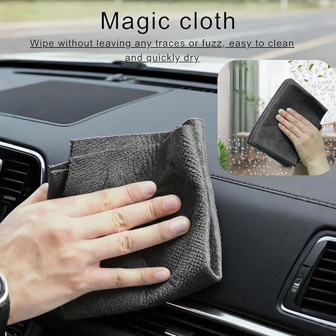 10PCS Thickened Magic Cleaning Cloth, Microfiber Cloth – Reusable, Lint Free, Machine Washable – Applicable to TV/Car/Window Cleaning