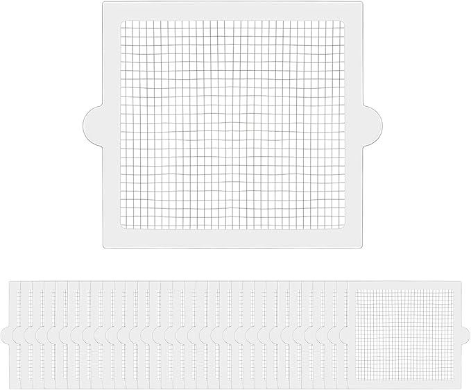 30PCS Disposable Shower Drain Hair Catcher, 4.13Inches Square Mesh Stickers, Hair Trap for Shower Drain, Adhesive Hair Stopper for Bathroom Tub Kitchen Sink, Glass Fiber Drain Filter