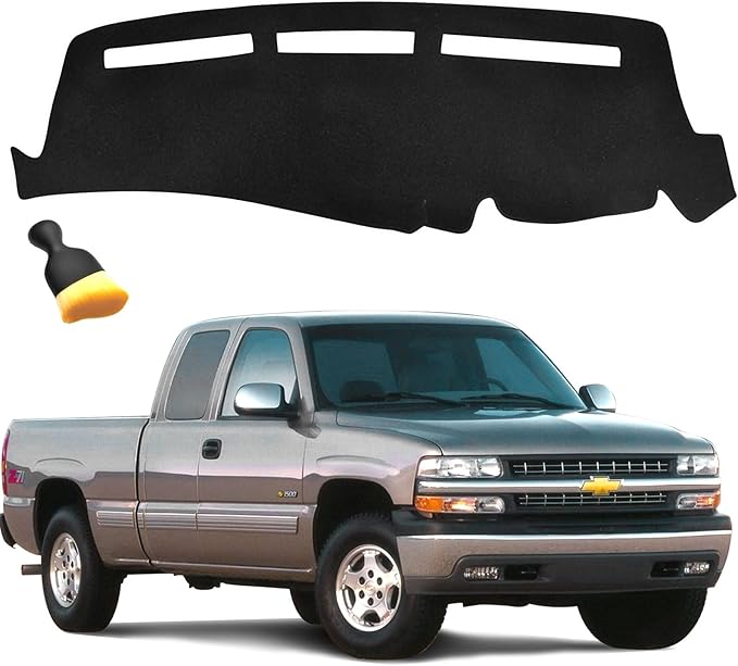 GZSH Dash Cover Mat fit for Chevy Silverado/GMC Sierra 1500 2500 3500 HD 1999-2006 ，GMC Yukon/Yukon XL/Chevy Suburban Tahoe Avalanche 2000-2006 with Dust Brush |Easy to Install| |Full Cover|