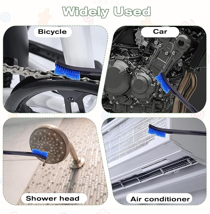 4 Pcs Small Cleaning Brush, Double-Ended Nylon Brush, Jewelry Cleaning Brushes for Detailed Cleanings of Jewelry, Cars, Kitchen, and Spaces