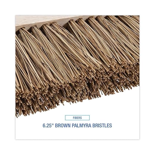 Boardwalk BWK71160 6.25 in. Palmyra Fiber Bristles 16 in. Brush Street Broom Head - Brown