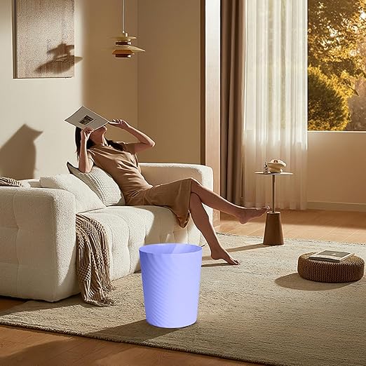 Trash Can - Small Waste basketbin - 1.8 Gallon- for Office,Home,Bathroom,Kitchen - Purple