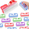 12Pcs Handle Grip Nail Brush, HOFASON Nail Brush for Cleaning Fingernails Manicure Scrub Hand Brushes to Cleaner Under Nails, Nail Cleaning Brush Pedicure Scrubbing tool Use for Foot Toenail Women Men