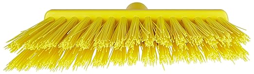 Vikan 29146 Broom,Angle Cut,Stiff,11",PP/PET,Yellow