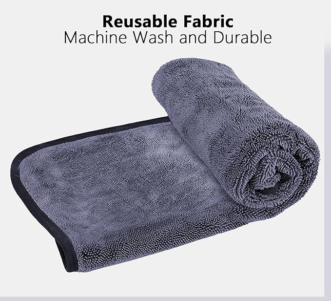 Shiny Cleaning Cloths,3pcs Shiny Drying Towels,Shower Doors Drying Towels,16 * 24in Streak Free Glass Window Car Mirror Super Absorben Microfiber Cleaning Cloths (1pc grey16*24")