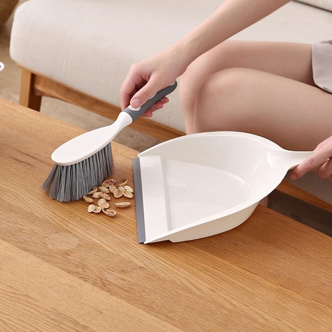 Small Tabletop Cleaning Dustpan Set, Dust Pans with Brush,Hand Broom and Dustpan Set,Dustpan and Brush Set,Handheld Dustpan are Used to Clean Kitchens, Floors, Tables, Animal Cages.