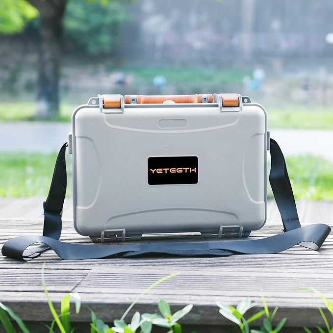 Hard Case for DJI Mini 4 Pro: IP67 Waterproof Carrying Cases for Mini 4/3 Pro/3 Drone Fly More Combo RC 2/RC Smart Controller | Storage Box for Propellers Accessories (Case Only) (Gray)