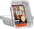 Half Size Aluminum Pans 9x13-10 Pack Aluminum Foil Pans, Heavy Duty Disposable Pans for Cooking, Baking, Meal Prep, Parties & Food Storage