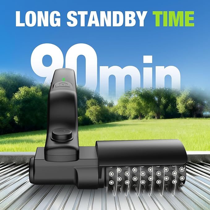 Electric Grill Brush, Rechargeable Grill Cleaner for Outdoor Grill with 3-Speed Power Motor & Stainless Steel Head- 180°Adjustable, Automatic Grill Cleaning Brush for Gas/BBQ Grates & Griddles