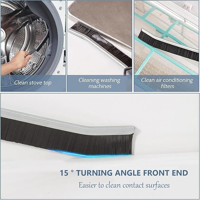 Bathroom Gap Cleaning Brush,Hard Bristle Crevice Brushes, Multifunctional Hand-held Groove Cleaning Brush,Dead Corner Brush for Bathroom Kitchen Tiles,Window Track,Shutter,Door Slots，Black (6)
