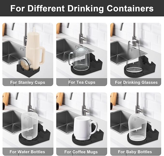 Water Bottle Drying Rack, Silicone Tumbler Drying Rack, Baby Bottle Dryer Holder, Cup Dryer for Stanley 20/30/40 oz, Mugs, Glasses