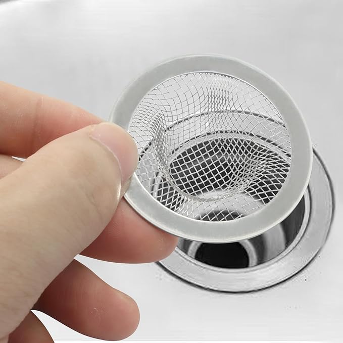 4 Pack Heavy Duty Stainless Steel Kitchen Sink Strainer, 2.09" Top / 0.91" Mesh Slop Basket Filter Trap, Utility Drain Hole for Kitchen Sink/Bathroom Bathtub Wash basin Floor drain Balcony