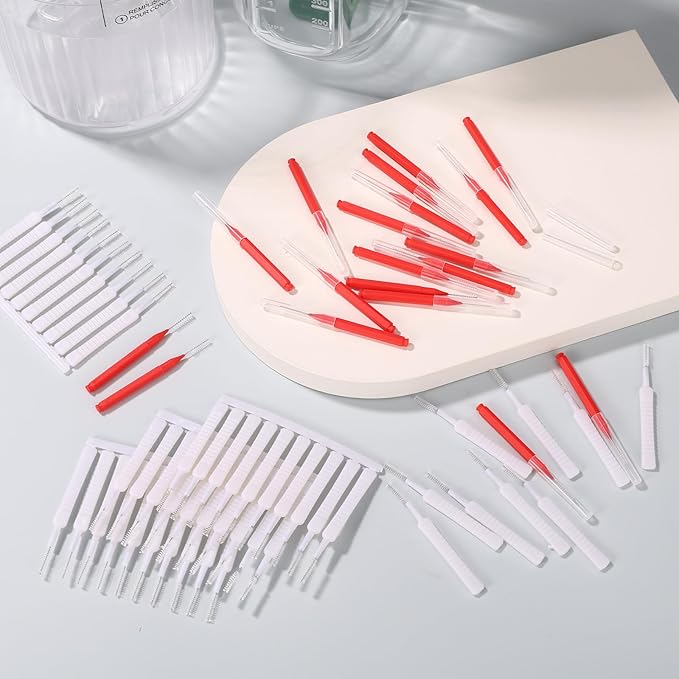 70pcs Shower Head Cleaning Tools, Multi-Size Showerhead Cleaner Picks Anti-Clogging Cleaning Brush 2 Styles Unclogger for Small Holes Nozzles Faucets Sink Gaps and Micro Openings (Red)