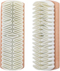 2 Pcs Suede Brushes for Shoes, Crepe Shoe Brush and Eraser with Comfortable Wooden Handle Soft Nubuck Shoe Cleaner for Sneakers Leather Boot Care Furniture Bags Belts