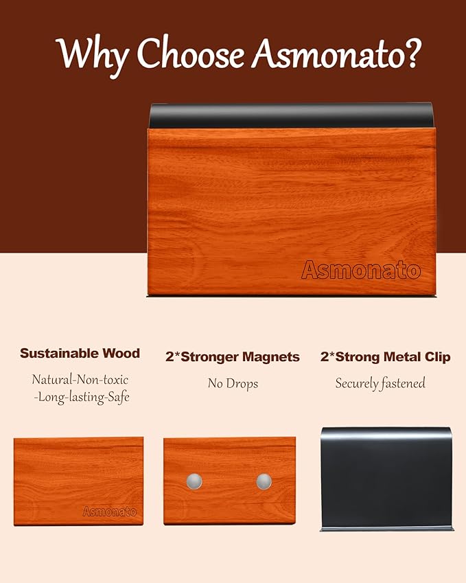 Car Air Freshener-The Original Wood Air Freshener for Visor Clip - Long Lasting Car Odor Eliminator and Scent Diffuser for Cabin, Truck & SUV-Includes 2 Metal Clips-Amber