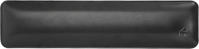 Bailey Full Size by Castle - Leather Ergonomic Computer Wrist Rest Pad for Keyboards with Around 104 Keys - Firm Keyboard Wrist Support for Typists, Gaming, and Heavy Office Use (Nightfall, Full Size)