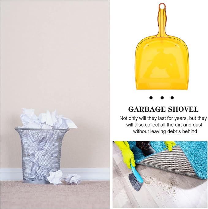 Handheld Garbage Dustpan Handle Heavy-Duty Plastic Cleaning Tool for Home and Office Lightweight Compact Dustpan for Easy Household Cleanup