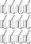 Paoli Heavy Duty Self Adhesive Hooks - Sturdy self Adhesive Hooks for Home, School and Office Easy to fit and Remove,with a Maximum Load Capacity of 30lb(White 12PC)