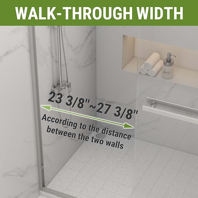 Tub Shower Door 56-60" W x 60" H,Polished Chrome Bathtub Door with 1/4"(6mm) Tempered Glass,Bathtub Shower Door Easy to Clean