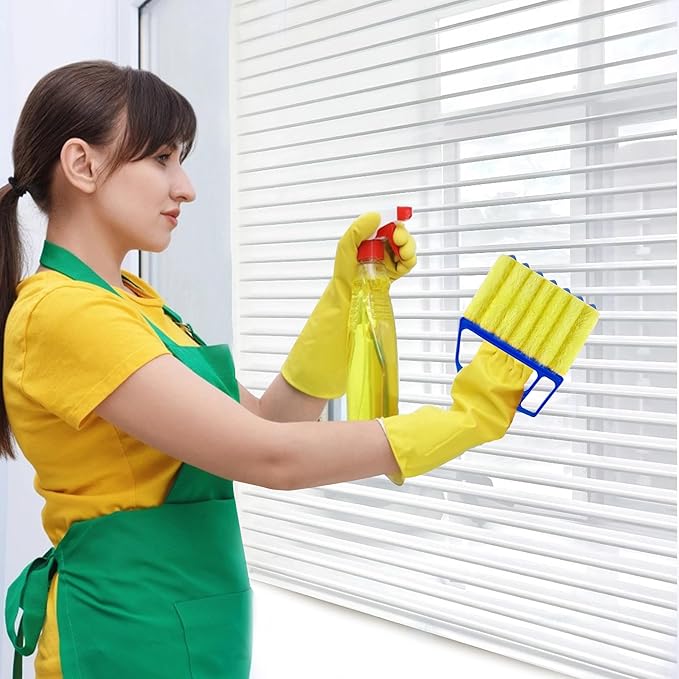 Blind Cleaner Duster Tool, 2026 New Window Venetian Washable 7 Fingers Dusting and Air Vent Cleaner, Shutter Cleaner Brush, Blinds Air Conditioner Fan Duster Dirt Cleaning (A)