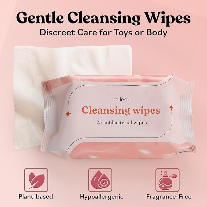 BELLESA Cleansing Wipes |Toy Cleansing Wipes | Personal Hygeine Wipes | Reusable