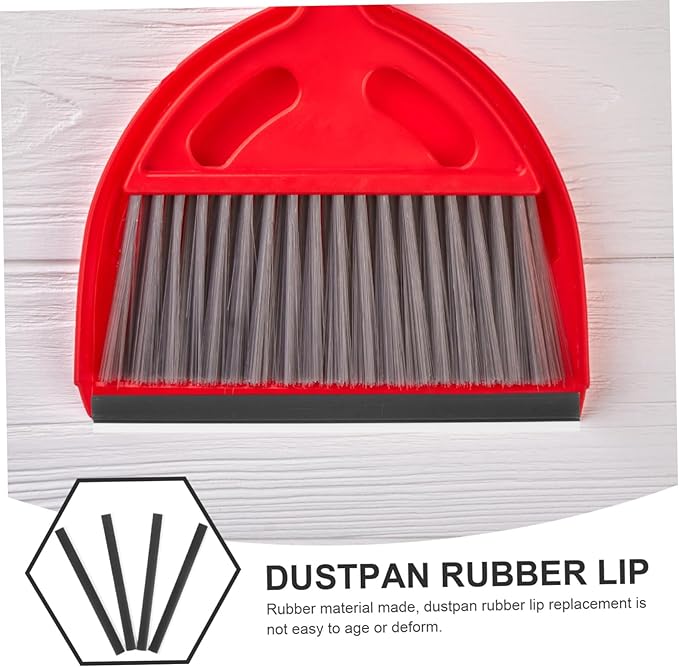 GALPADA 16pcs Replacement Lip for Dustpan Black Rubber Edge Strip for Edge Accessory