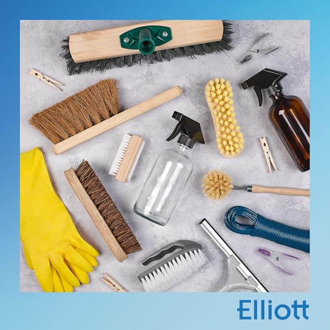 Elliott Natural Coconut Fibre FSC Certified Hand Brush with Soft Bristles – Heavy Duty, Ideal for Indoor use, Homes, Kitchens and Spring Cleaning